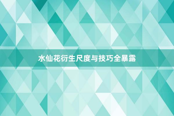 水仙花衍生尺度与技巧全暴露